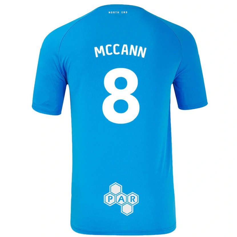 Danxen Mænd Ali Mccann #8 Himmelblå Udebane Spillertrøjer 2024/25 Trøje T-Shirt