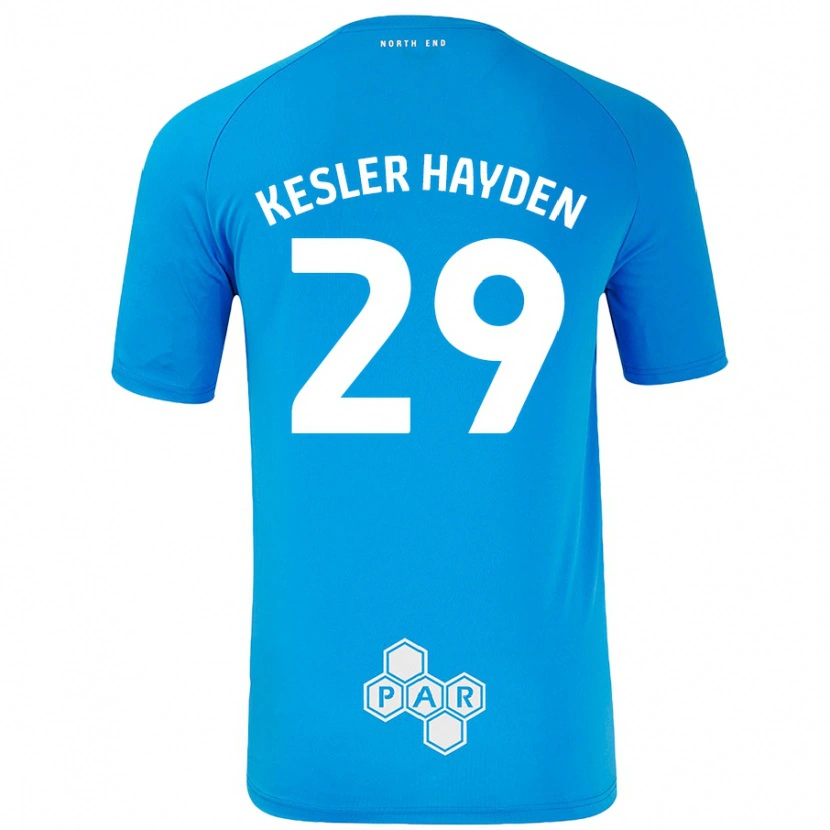 Danxen Mænd Kaine Kesler-Hayden #29 Himmelblå Udebane Spillertrøjer 2024/25 Trøje T-Shirt