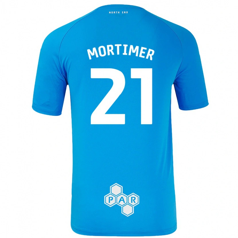 Danxen Mænd Jodie Mortimer #21 Himmelblå Udebane Spillertrøjer 2024/25 Trøje T-Shirt