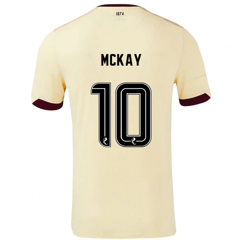 Danxen Mænd Barrie Mckay #10 Creme Bourgogne Udebane Spillertrøjer 2024/25 Trøje T-Shirt