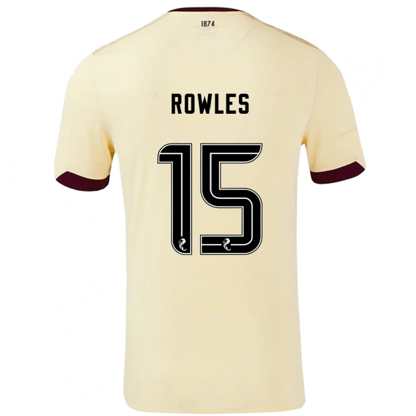 Danxen Mænd Kye Rowles #15 Creme Bourgogne Udebane Spillertrøjer 2024/25 Trøje T-Shirt