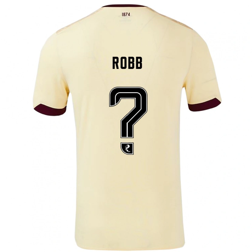 Danxen Mænd Callen Robb #0 Creme Bourgogne Udebane Spillertrøjer 2024/25 Trøje T-Shirt