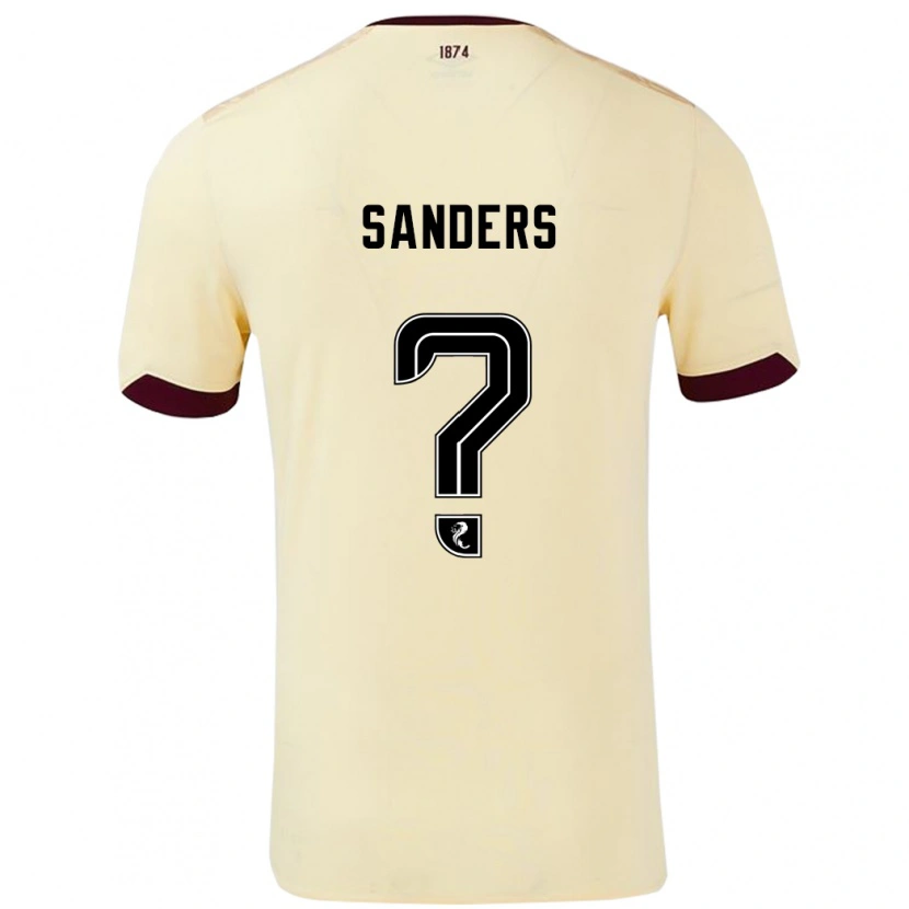 Danxen Mænd Charlie Sanders #0 Creme Bourgogne Udebane Spillertrøjer 2024/25 Trøje T-Shirt