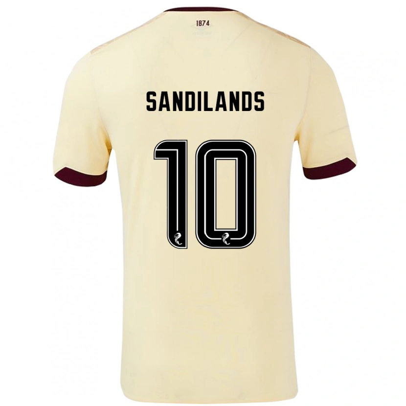 Danxen Mænd Callum Sandilands #10 Creme Bourgogne Udebane Spillertrøjer 2024/25 Trøje T-Shirt