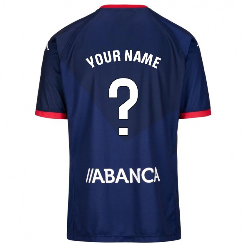 Danxen Mænd Dit Navn #0 Marineblå Udebane Spillertrøjer 2024/25 Trøje T-Shirt