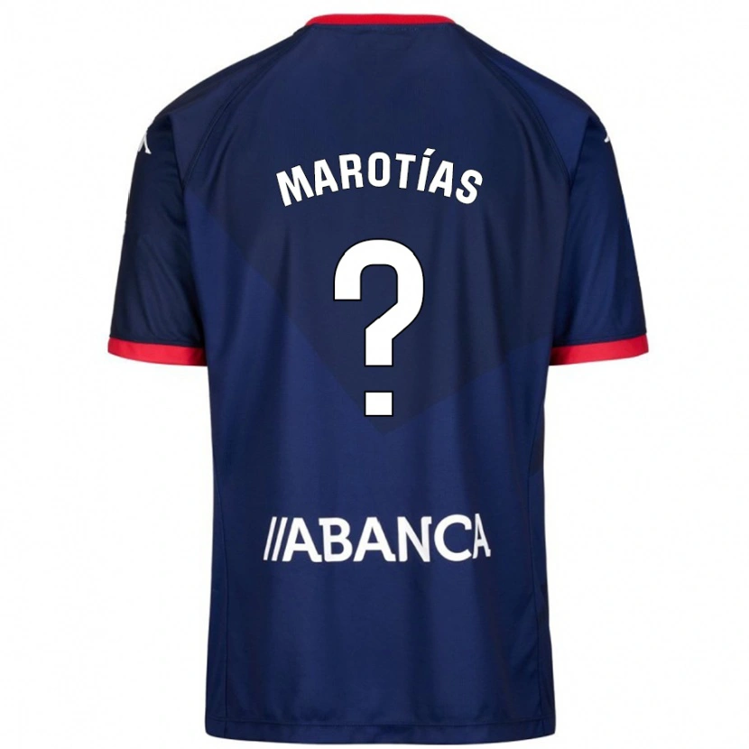 Danxen Mænd Oscar Marotías #15 Marineblå Udebane Spillertrøjer 2024/25 Trøje T-Shirt