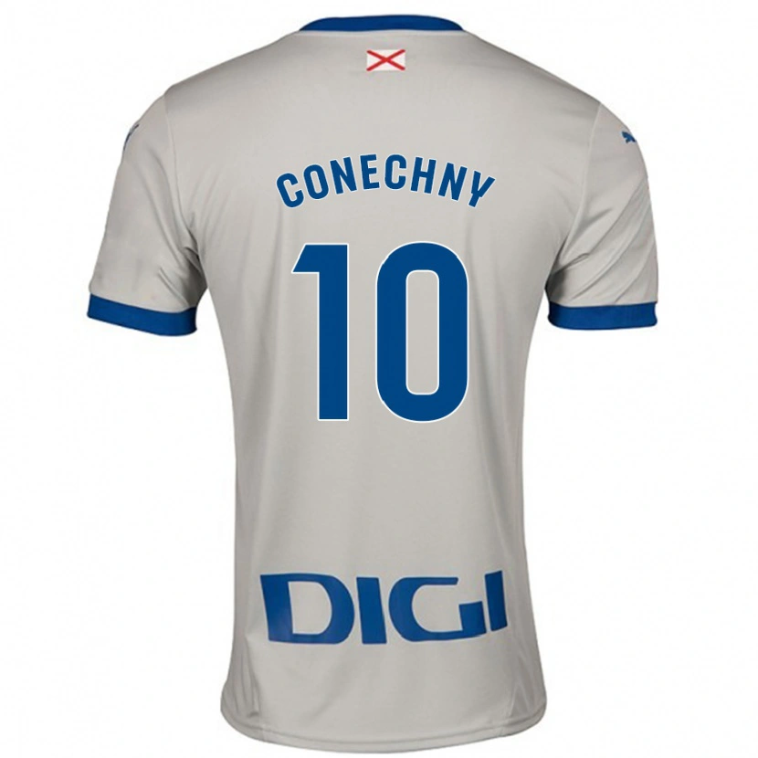 Danxen Mænd Tomás Conechny #10 Lysegrå Udebane Spillertrøjer 2024/25 Trøje T-Shirt