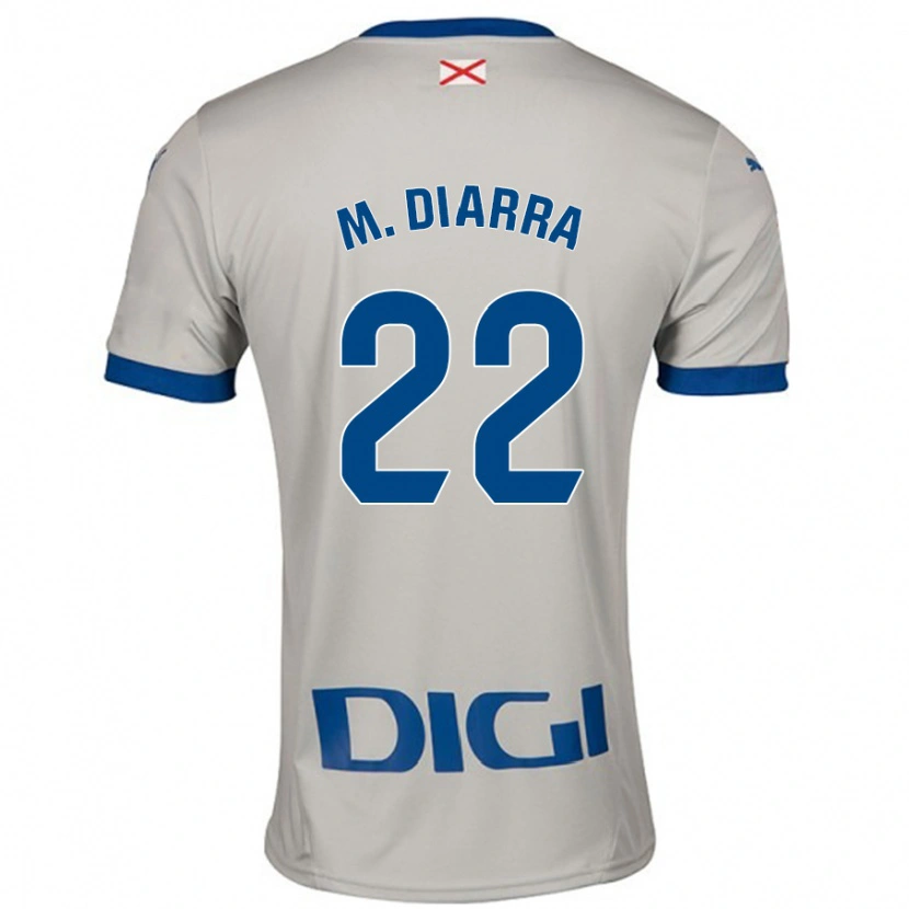 Danxen Mænd Moussa Diarra #22 Lysegrå Udebane Spillertrøjer 2024/25 Trøje T-Shirt