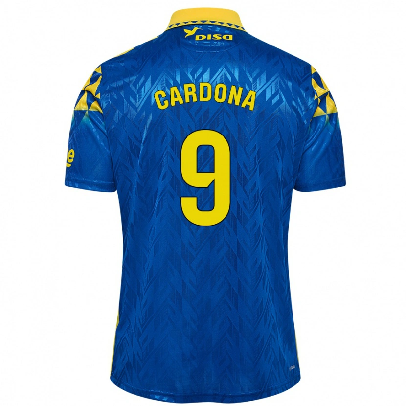 Danxen Mænd Marc Cardona #9 Blå Gul Udebane Spillertrøjer 2024/25 Trøje T-Shirt