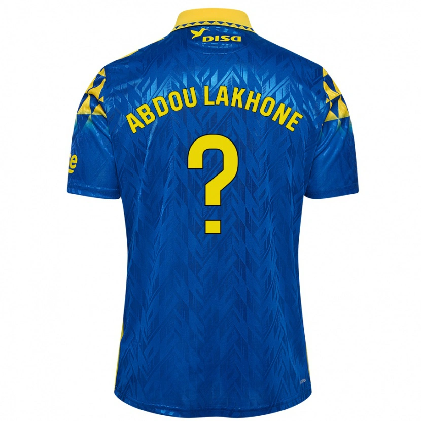 Danxen Mænd Pape Abdou Lakhone #0 Blå Gul Udebane Spillertrøjer 2024/25 Trøje T-Shirt