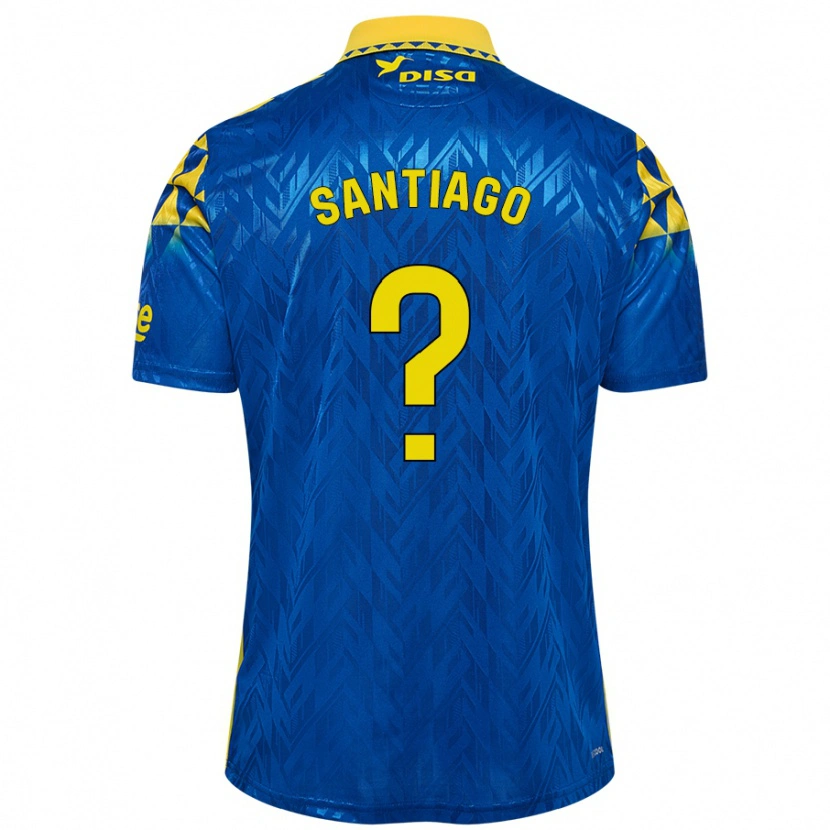 Danxen Mænd Eduardo Santiago #0 Blå Gul Udebane Spillertrøjer 2024/25 Trøje T-Shirt
