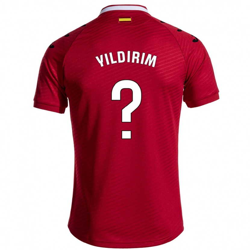 Danxen Mænd Bertuğ Yıldırım #0 Mørkerød Udebane Spillertrøjer 2024/25 Trøje T-Shirt