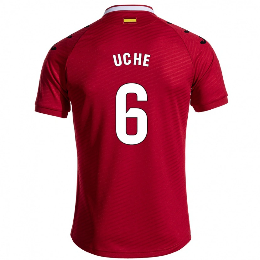 Danxen Mænd Chrisantus Uche #6 Mørkerød Udebane Spillertrøjer 2024/25 Trøje T-Shirt