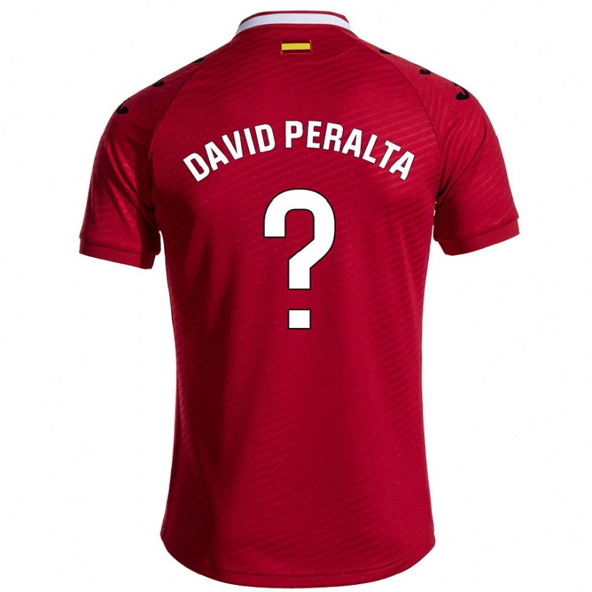 Danxen Mænd Juan David Peralta #0 Mørkerød Udebane Spillertrøjer 2024/25 Trøje T-Shirt