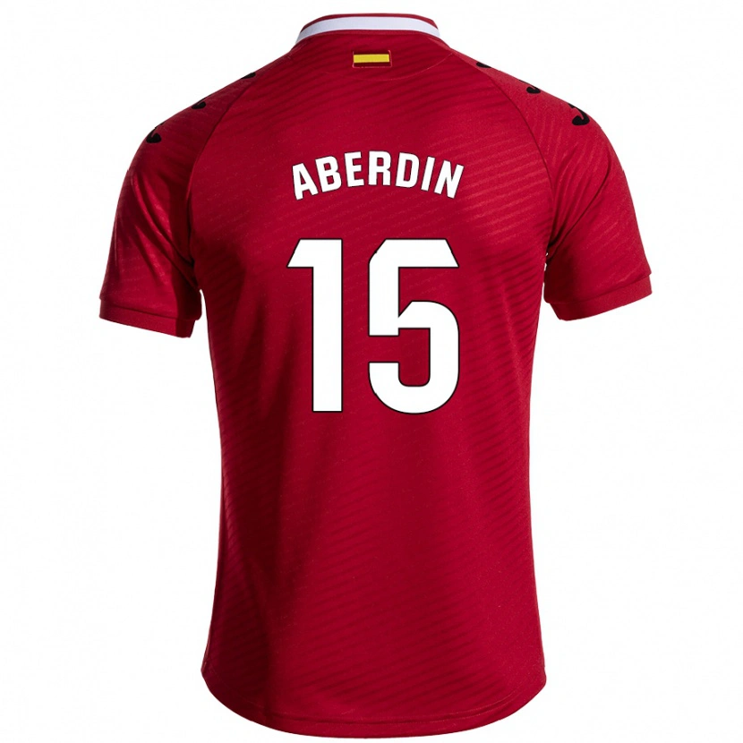 Danxen Mænd Nabil Aberdin #15 Mørkerød Udebane Spillertrøjer 2024/25 Trøje T-Shirt