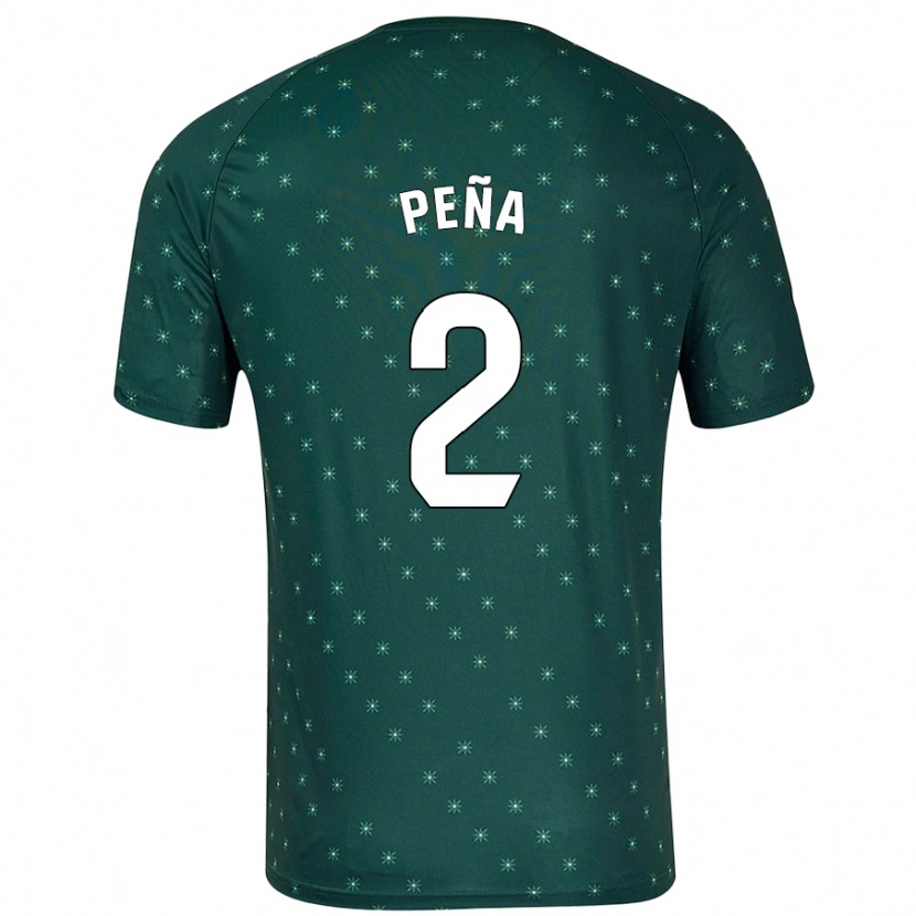 Danxen Mænd Miguel Peña #2 Mørkegrøn Udebane Spillertrøjer 2024/25 Trøje T-Shirt