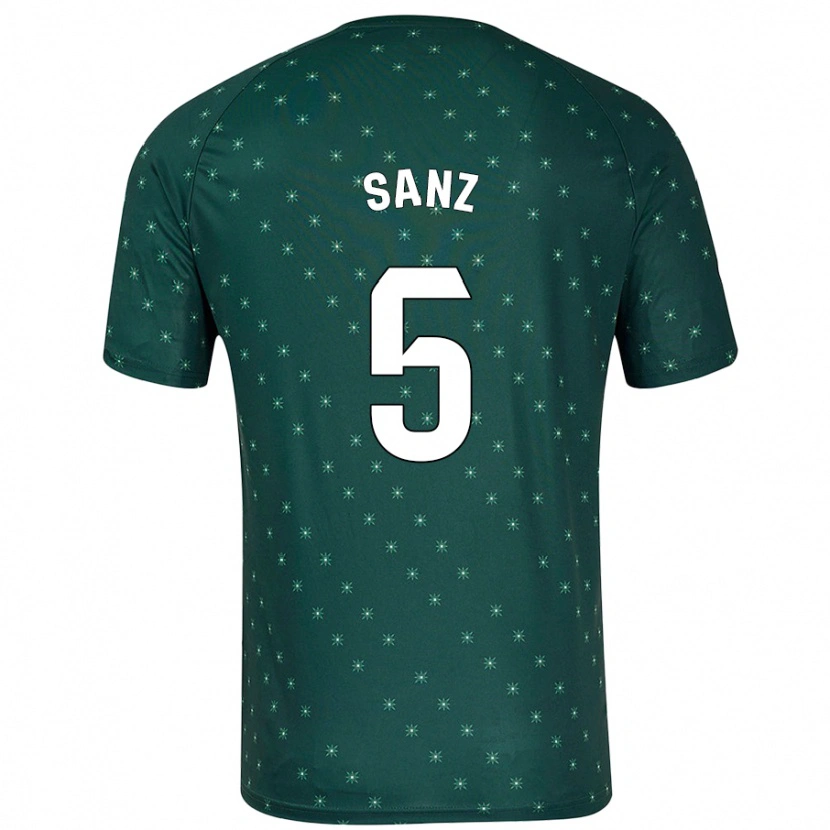 Danxen Mænd Paco Sanz #5 Mørkegrøn Udebane Spillertrøjer 2024/25 Trøje T-Shirt
