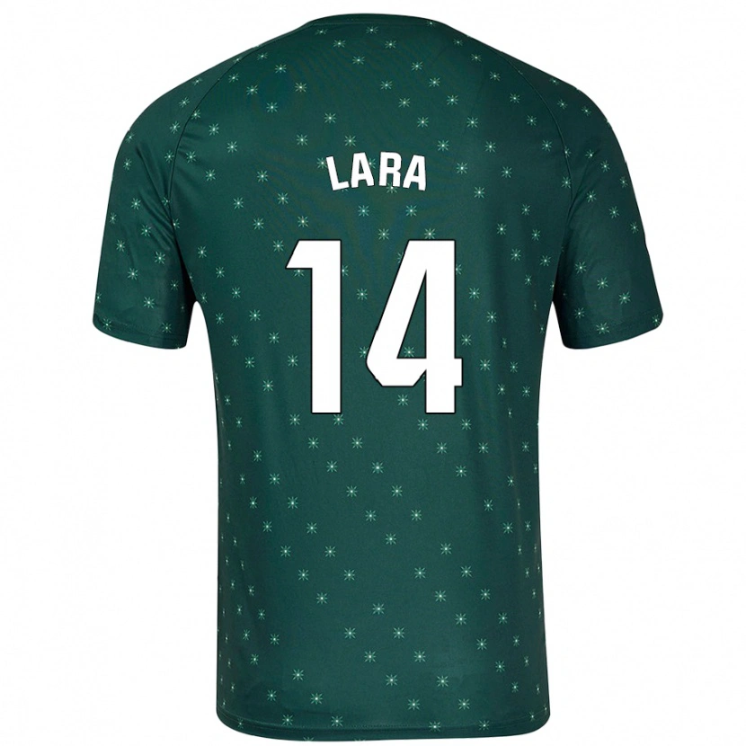 Danxen Mænd Luis Lara #14 Mørkegrøn Udebane Spillertrøjer 2024/25 Trøje T-Shirt