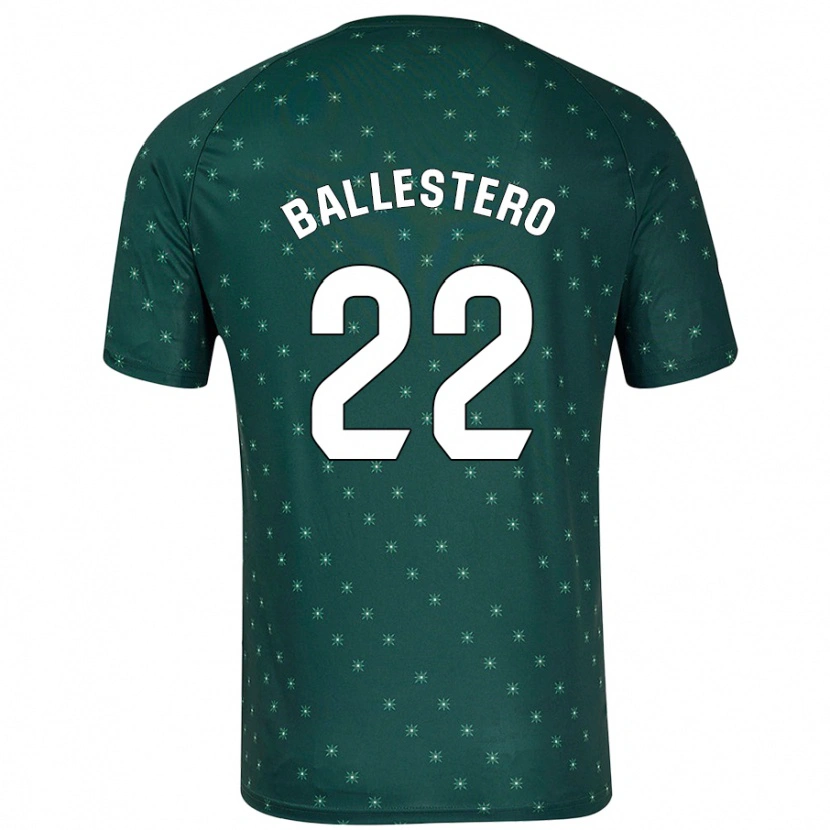 Danxen Mænd Carlos Ballestero #22 Mørkegrøn Udebane Spillertrøjer 2024/25 Trøje T-Shirt