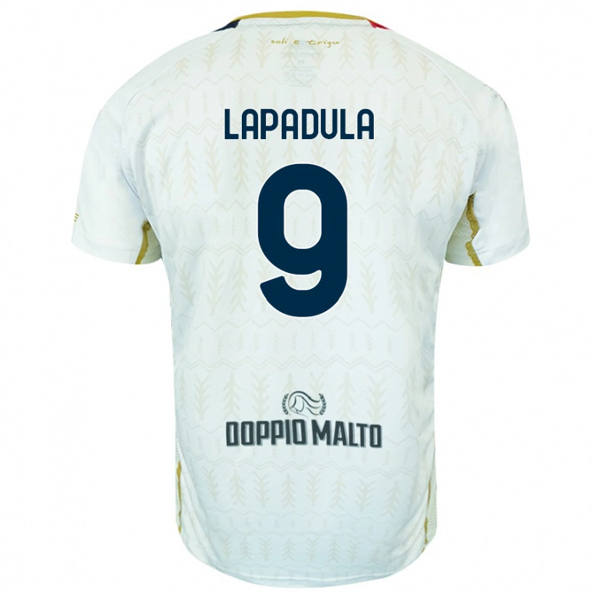 Danxen Mænd Gianluca Lapadula #9 Hvid Udebane Spillertrøjer 2024/25 Trøje T-Shirt