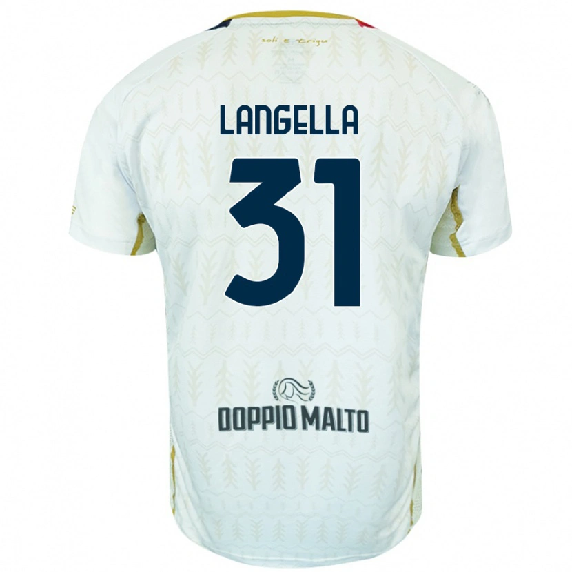 Danxen Mænd Matteo Langella #31 Hvid Udebane Spillertrøjer 2024/25 Trøje T-Shirt