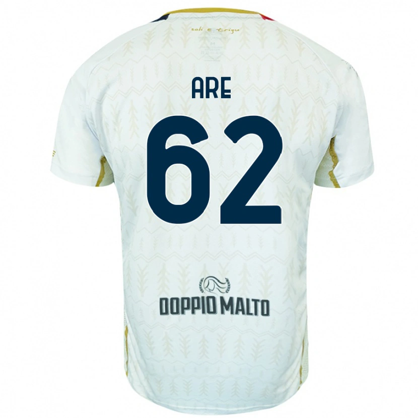 Danxen Mænd Emmanuele Are #62 Hvid Udebane Spillertrøjer 2024/25 Trøje T-Shirt