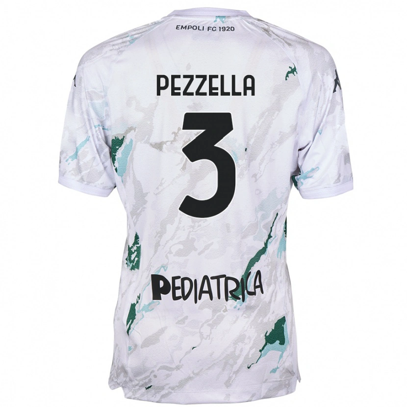 Danxen Mænd Giuseppe Pezzella #3 Grå Udebane Spillertrøjer 2024/25 Trøje T-Shirt