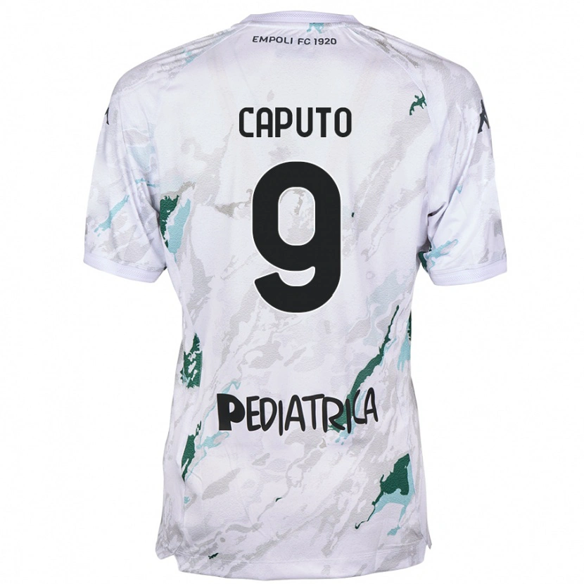 Danxen Mænd Francesco Caputo #9 Grå Udebane Spillertrøjer 2024/25 Trøje T-Shirt