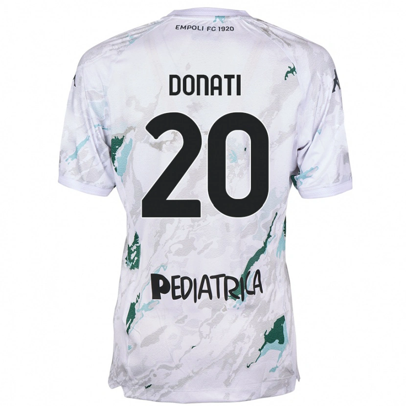 Danxen Mænd Francesco Donati #20 Grå Udebane Spillertrøjer 2024/25 Trøje T-Shirt