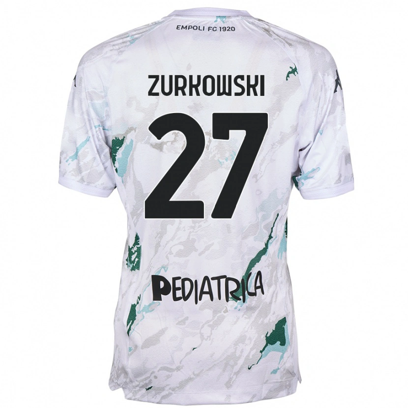 Danxen Mænd Szymon Żurkowski #27 Grå Udebane Spillertrøjer 2024/25 Trøje T-Shirt
