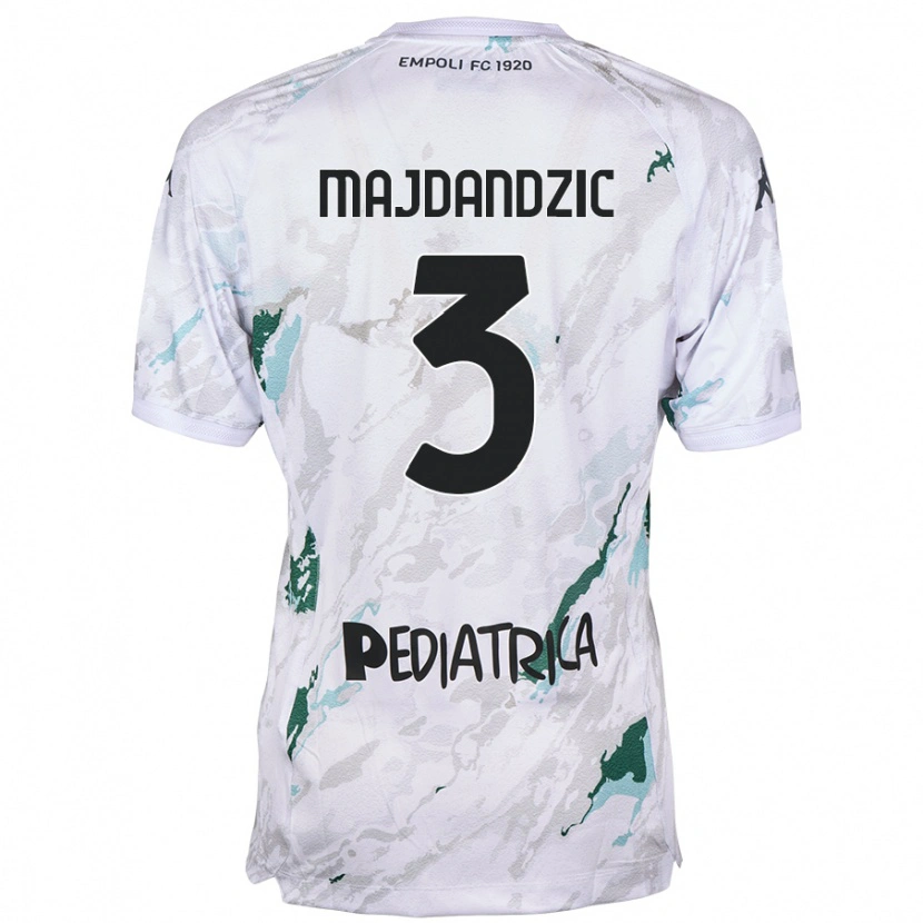 Danxen Mænd Patrik Majdandzic #3 Grå Udebane Spillertrøjer 2024/25 Trøje T-Shirt