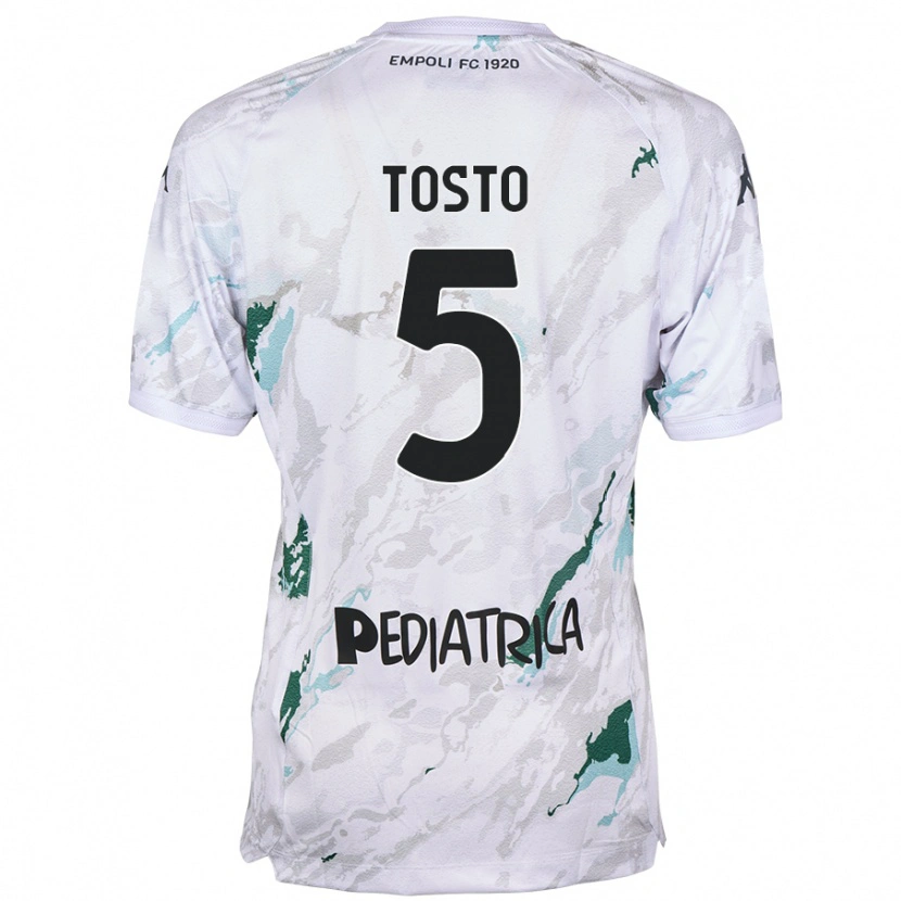 Danxen Mænd Lorenzo Tosto #5 Grå Udebane Spillertrøjer 2024/25 Trøje T-Shirt