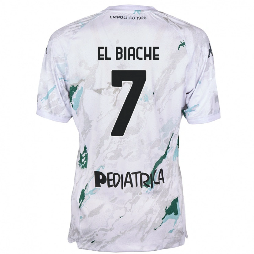 Danxen Mænd Noah El Biache #7 Grå Udebane Spillertrøjer 2024/25 Trøje T-Shirt