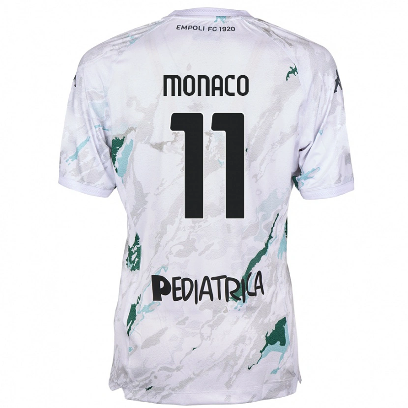 Danxen Mænd Salvatore Monaco #11 Grå Udebane Spillertrøjer 2024/25 Trøje T-Shirt