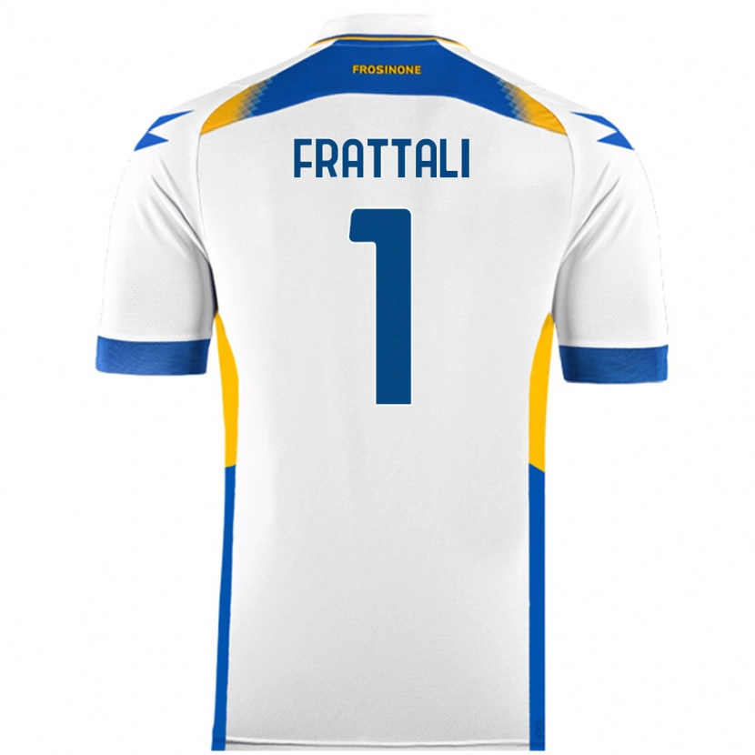 Danxen Mænd Pierluigi Frattali #1 Hvid Udebane Spillertrøjer 2024/25 Trøje T-Shirt