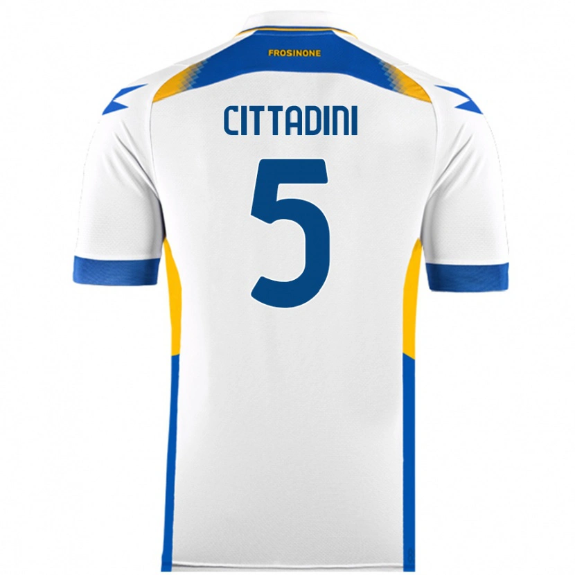 Danxen Mænd Giorgio Cittadini #5 Hvid Udebane Spillertrøjer 2024/25 Trøje T-Shirt