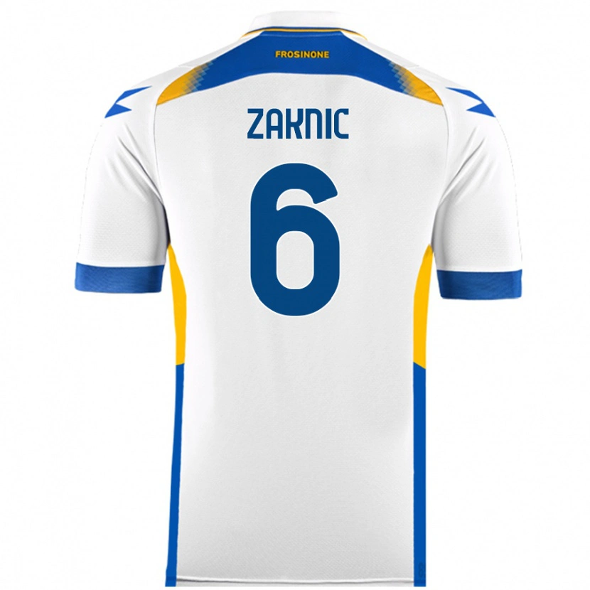 Danxen Mænd Lazar Zaknic #6 Hvid Udebane Spillertrøjer 2024/25 Trøje T-Shirt