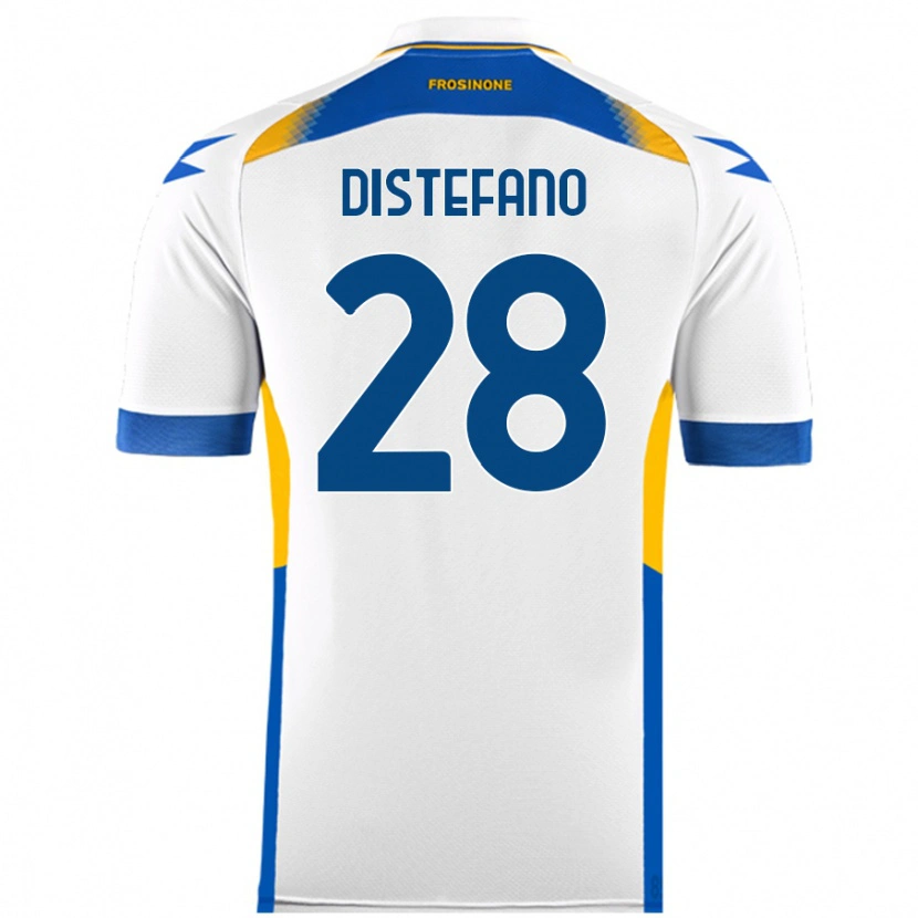 Danxen Mænd Filippo Distefano #28 Hvid Udebane Spillertrøjer 2024/25 Trøje T-Shirt