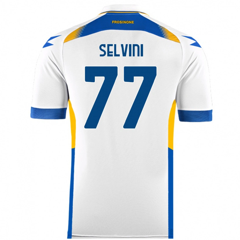 Danxen Mænd Alessandro Selvini #77 Hvid Udebane Spillertrøjer 2024/25 Trøje T-Shirt
