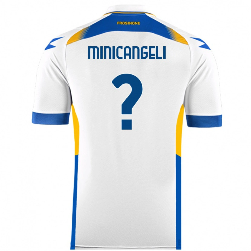 Danxen Mænd Francesco Minicangeli #0 Hvid Udebane Spillertrøjer 2024/25 Trøje T-Shirt