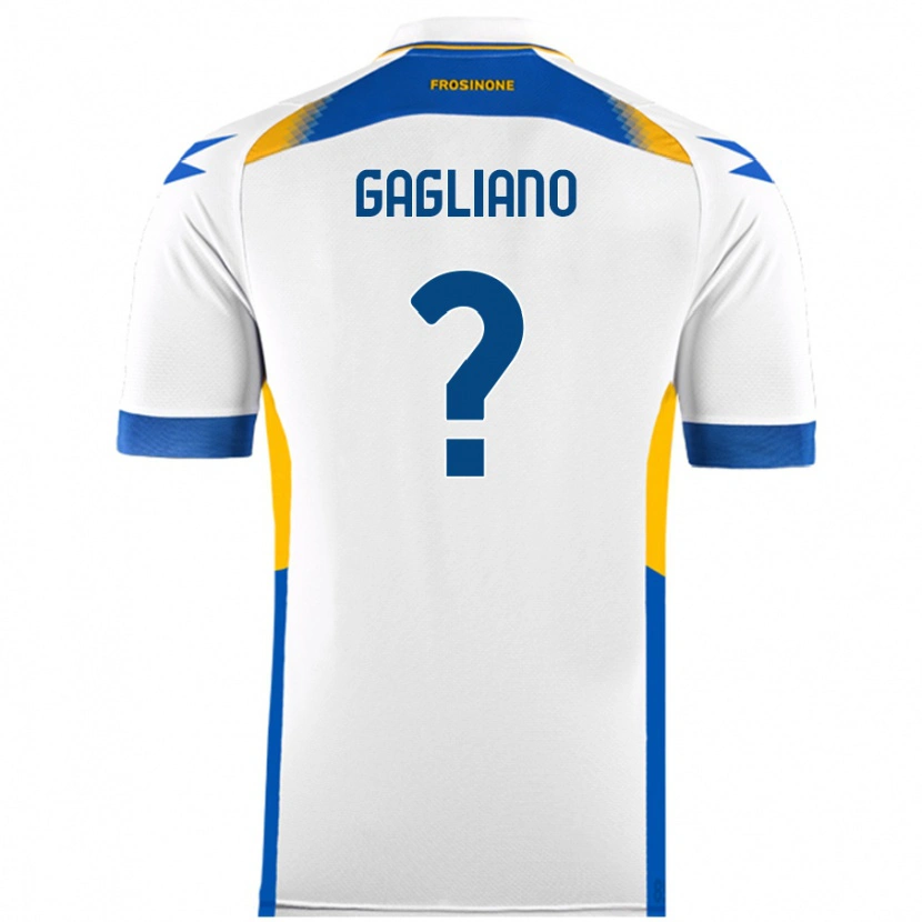 Danxen Mænd Mattia Gagliano #0 Hvid Udebane Spillertrøjer 2024/25 Trøje T-Shirt