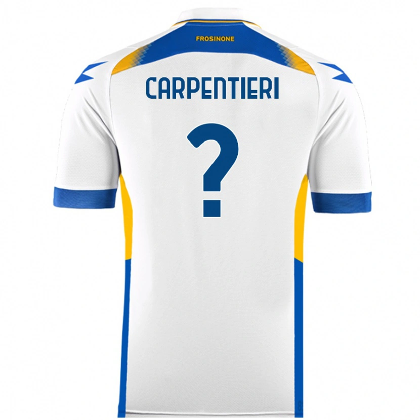 Danxen Mænd Christian Carpentieri #0 Hvid Udebane Spillertrøjer 2024/25 Trøje T-Shirt