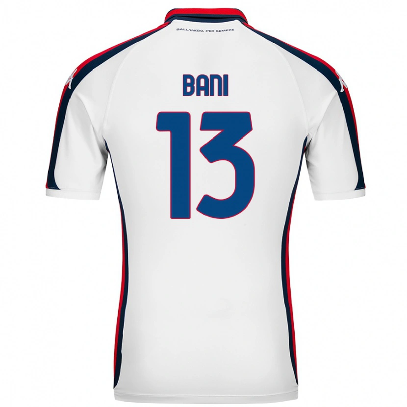 Danxen Mænd Mattia Bani #13 Hvid Udebane Spillertrøjer 2024/25 Trøje T-Shirt