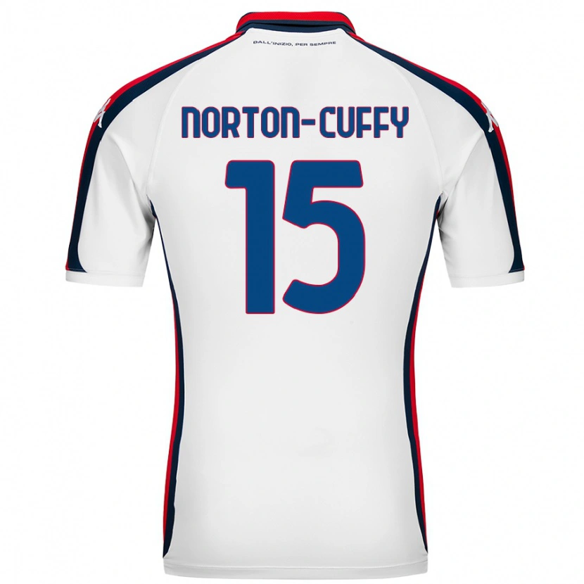 Danxen Mænd Brooke Norton-Cuffy #15 Hvid Udebane Spillertrøjer 2024/25 Trøje T-Shirt