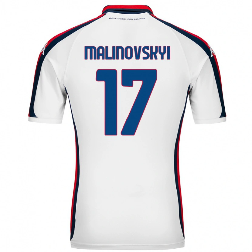 Danxen Mænd Ruslan Malinovskyi #17 Hvid Udebane Spillertrøjer 2024/25 Trøje T-Shirt