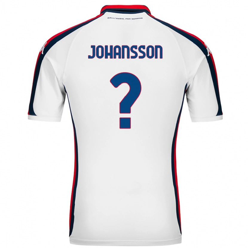 Danxen Mænd Vincent Johansson #0 Hvid Udebane Spillertrøjer 2024/25 Trøje T-Shirt