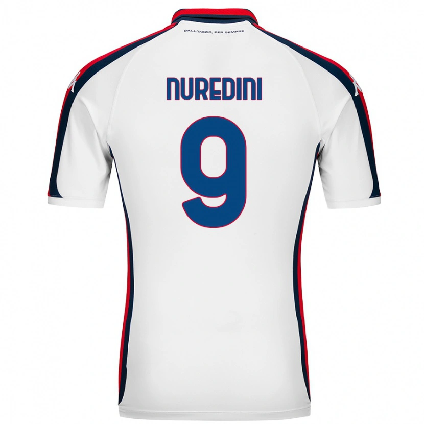 Danxen Mænd Joi Nuredini #9 Hvid Udebane Spillertrøjer 2024/25 Trøje T-Shirt
