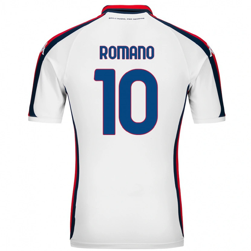 Danxen Mænd Marco Romano #10 Hvid Udebane Spillertrøjer 2024/25 Trøje T-Shirt