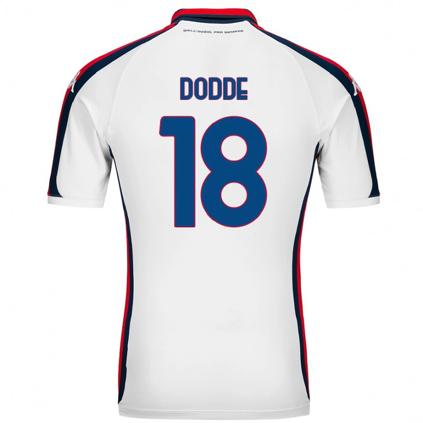 Danxen Mænd Filippo Dodde #18 Hvid Udebane Spillertrøjer 2024/25 Trøje T-Shirt