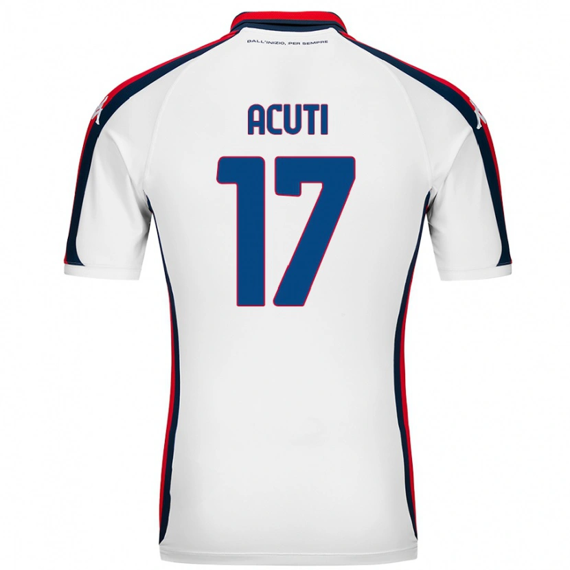 Danxen Mænd Arianna Acuti #17 Hvid Udebane Spillertrøjer 2024/25 Trøje T-Shirt